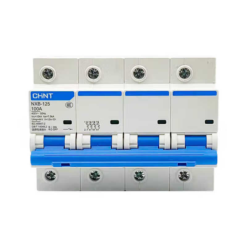 Chint air switch NXB-125 4P circuit breaker 80A100A 125A main switch air switch short circuit overload three-phase 4p 125A