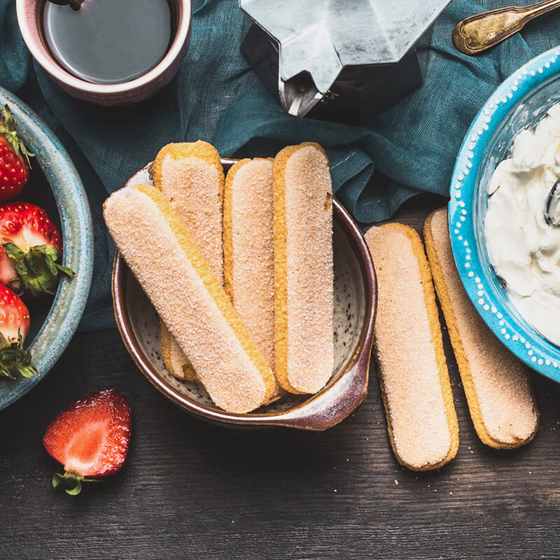 Anoni finger-shaped biscuits 200g imported from Italy, tiramisu cake rim material, baking ingredients