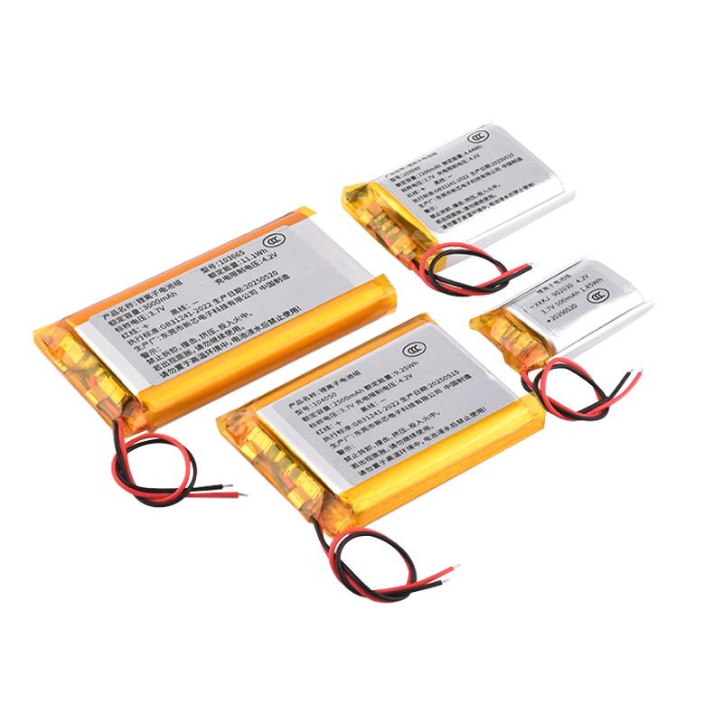 Zejie small polymer 3.7V large capacity rechargeable wireless Bluetooth headset lithium battery driving recorder speaker universal 104050 polymer lithium battery 3.7V2500ma no specifications