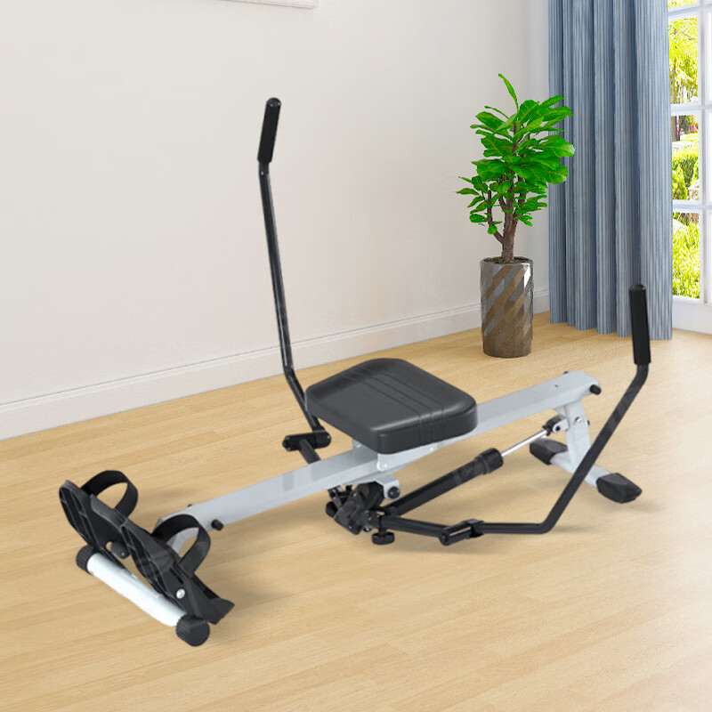 Hunting Steel Wolf Rowing Machine Foldable Home Fitness Equipment Exercise Back Fat Burning Simulation Sculls Hydraulic Resistance 12 Gears Hydraulic 12 Gears Resistance