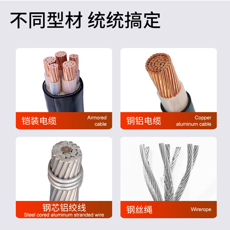 Quiet Bear Electric Ratchet Shears Industrial Cable Cutting Pliers Steel Core Wire Armored Copper Aluminum Wire Portable Gear Scissors