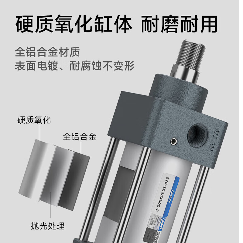 Chint (CHNT) standard cylinder thin SC cylinder pneumatic small large thrust 50 32 40 63 80 100 bore with magnetic ring SC50X50-S