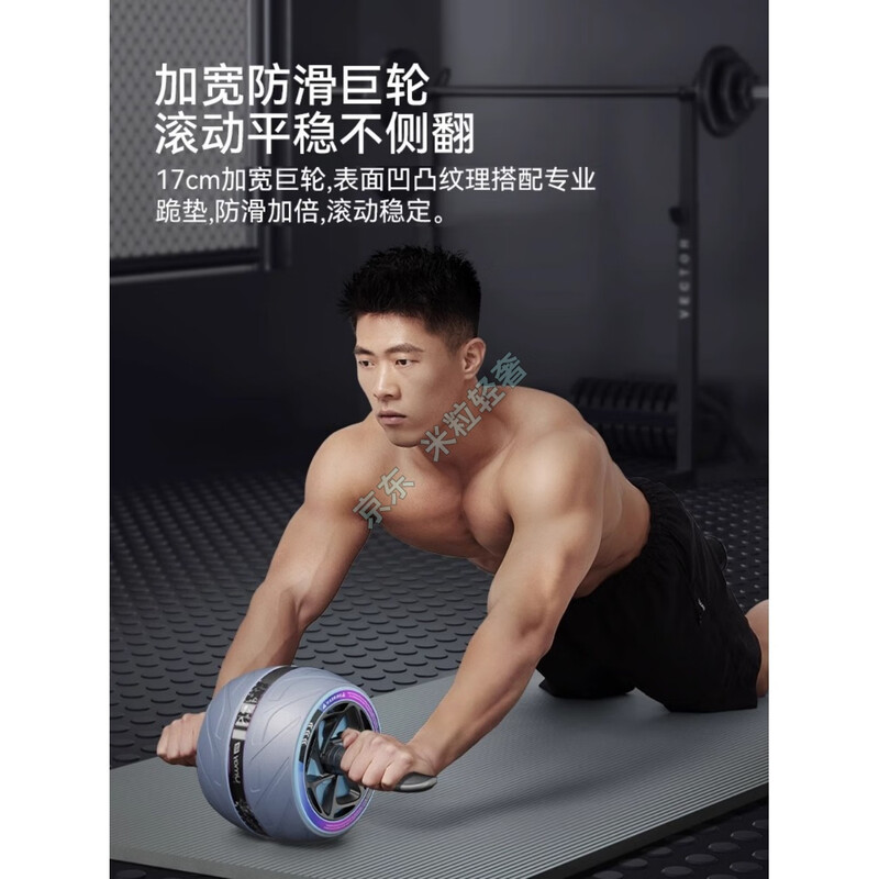 Japanese Abdominal Wheel Automatic Rebound Abdominal Rolling Wheel Abdominal Muscle Training Roller Machine Fitness Exercise Equipment Men and Women Home Upgraded Version - Peacock Blue Free Anti-Slip Kneeling Mat