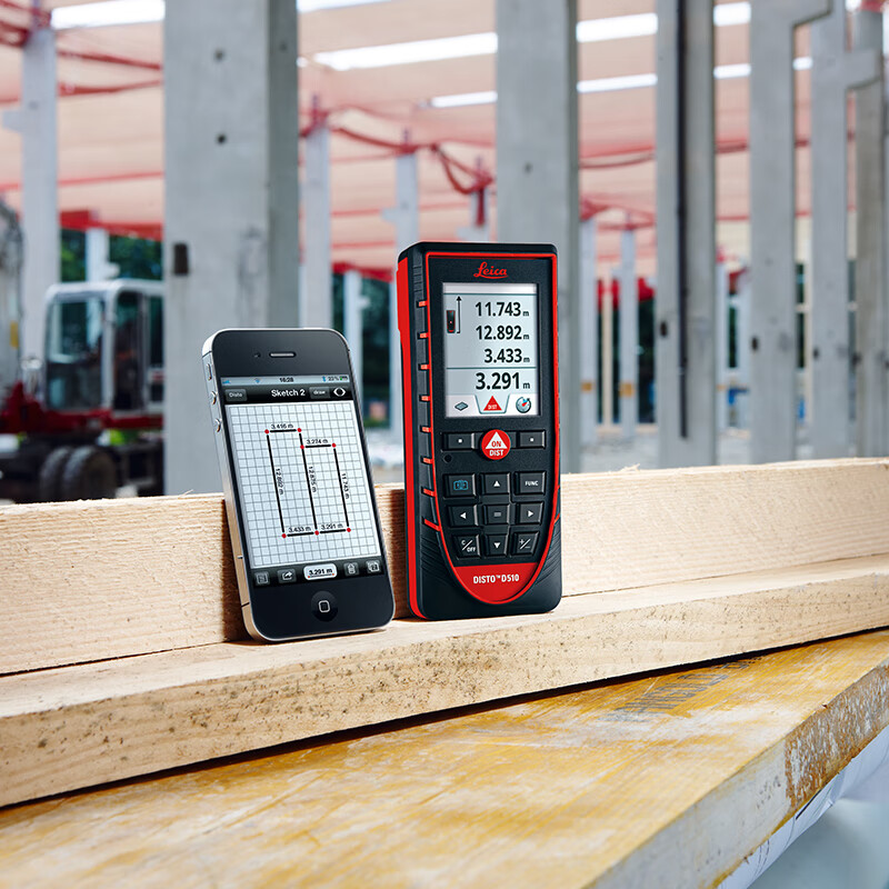 Leica laser rangefinder D110D2 room measuring instrument electronic ruler 100 meters high-precision handheld infrared Leica real estate D110 (60 meters distance measurement + area + Bluetooth)