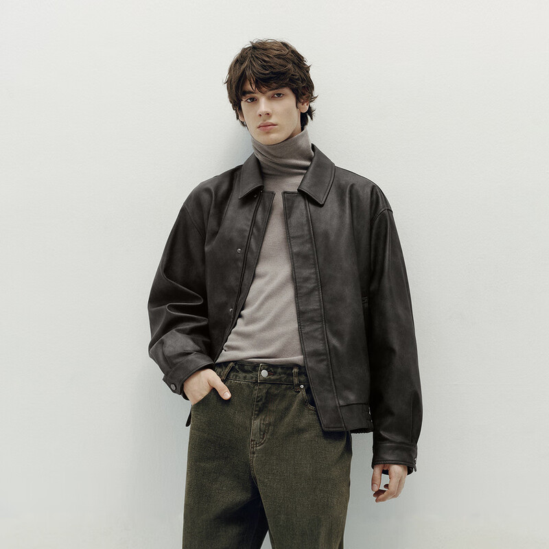 Semir shopping mall same style jacket men's matte imitation leather jacket short 2025 autumn motorcycle jacket trend 101525108102