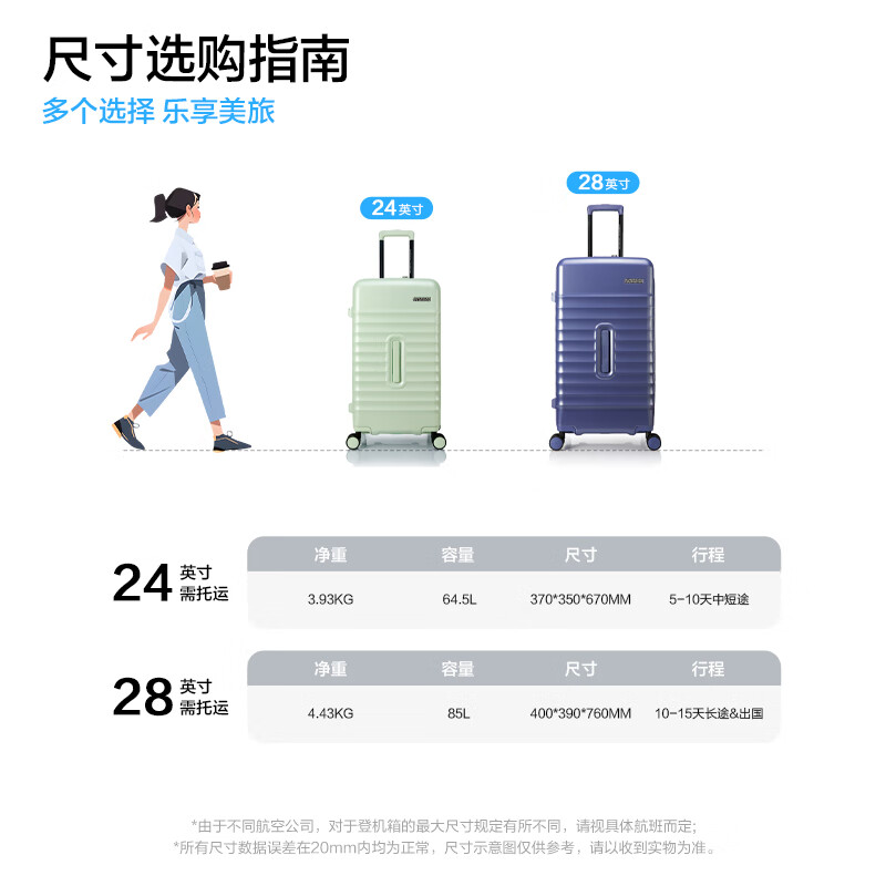 Mei travel suitcase 24-inch deep warehouse trolley case PC material large capacity wear-resistant suitcase password box NN0 purple