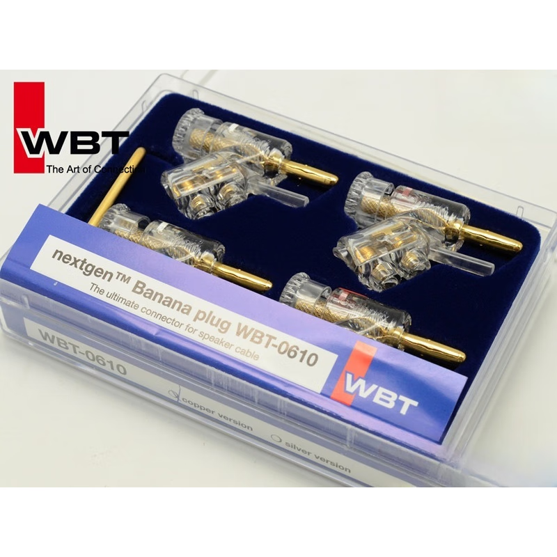 Original German WBT 0610Cu pure copper version hifi fever speaker speaker cable banana plug
