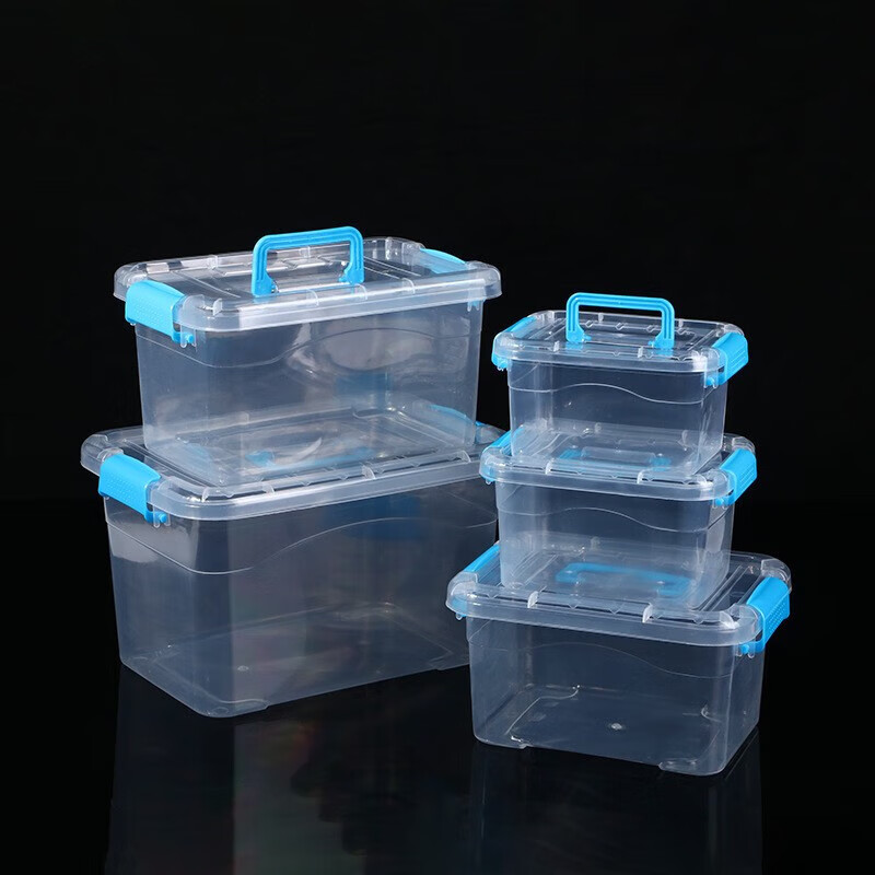 Oin PP grade transparent covered plastic storage box suitcase desktop storage box - minimum batch of 10 (delivery period 3-5 days) small square bucket (transparent)