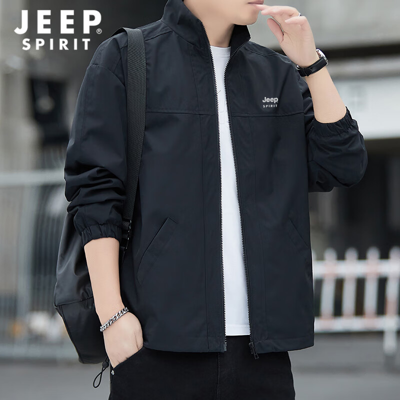 JEEP SPIRIT Jeep jacket men's autumn stand collar jacket men's casual jacket men's loose clothes men's clothing