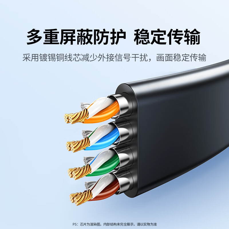 Greenlink HDMI2.0 to DP1.4 converter 4K60Hz HD video cable 240Hz high brush suitable for desktop laptop PS4 to monitor 0.5m 40238