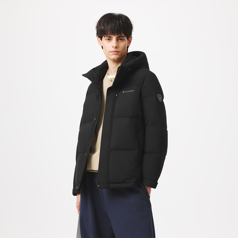 Tambor down jacket men's short hooded warm winter jacket thick 25 years new 5550325D black 185