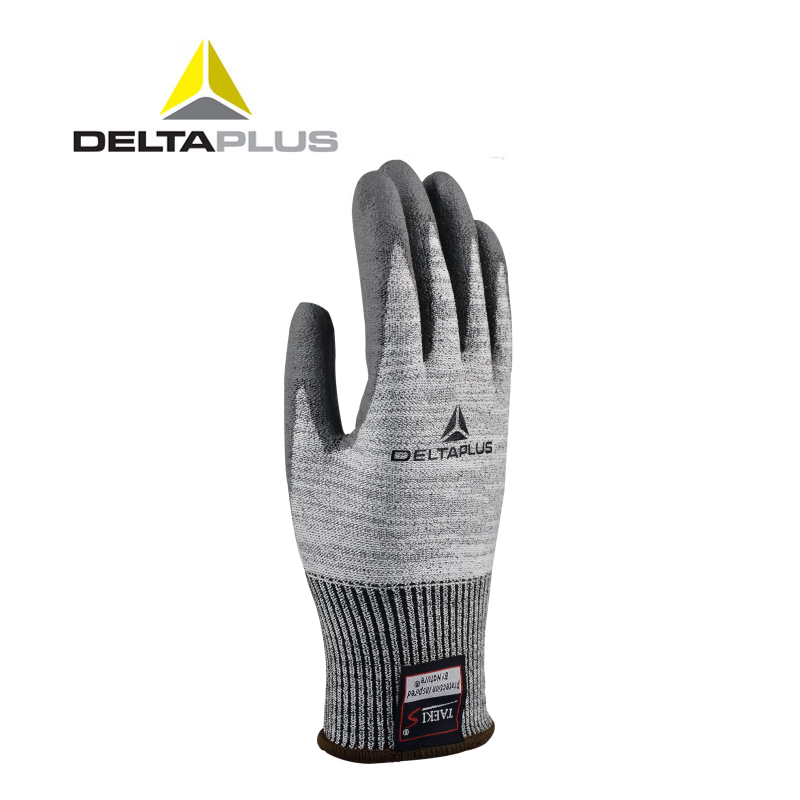 Delta 202011 Gloves Labor Protection PU Coated Palm Dip Nitrile Gloves Cut-Resistant Wear-Resistant Gloves Tear-Resistant Gray M