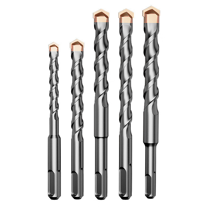 Jans impact electric hammer drill bit through wall slotting square handle round handle extended through the wall to drill concrete steel bar drilling tungsten steel drill bit 8 110mm square handle
