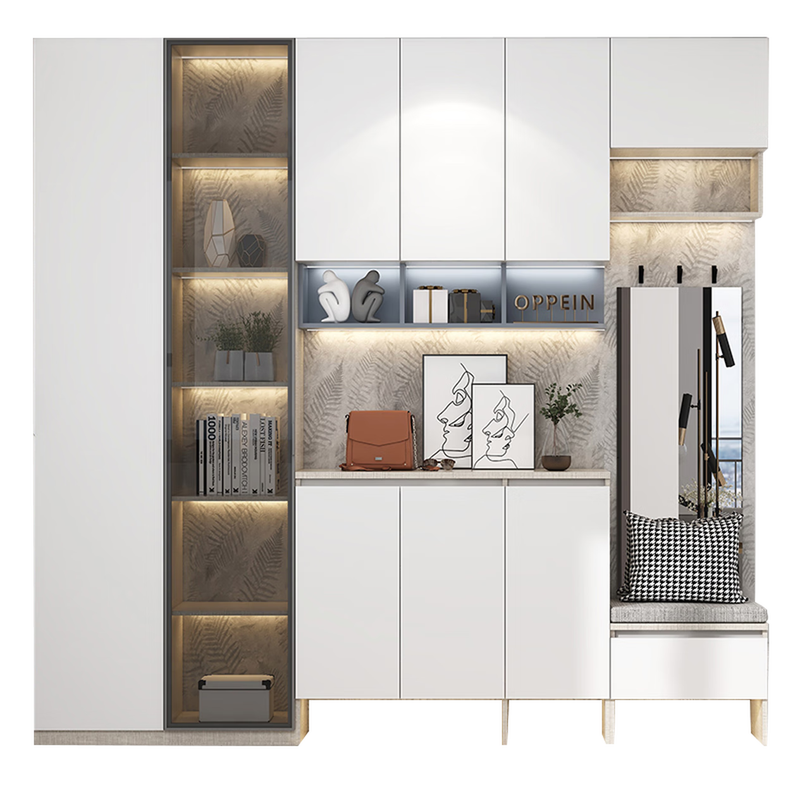 Oppein Xuanniao Wardrobe Customized Modern Minimalist Storage Cabinet Customized Living Room Cabinet Customized Six Spaces Whole House 9999/10 Package Price