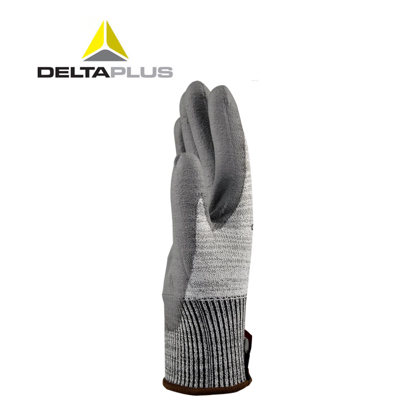 Delta 202011 Gloves Labor Protection PU Coated Palm Dip Nitrile Gloves Cut-Resistant Wear-Resistant Gloves Tear-Resistant Gray M