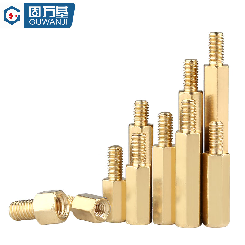 GUWANJI single-pass hexagonal fixed column hexagonal copper column chassis screw single-pass nut column motherboard support column M4x25+6 20 pcs/pack