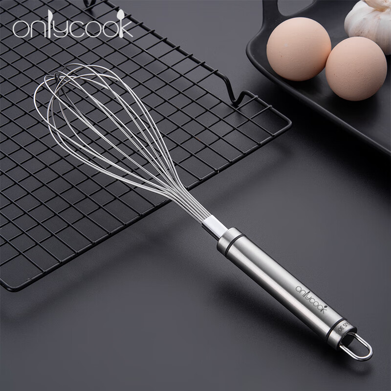 Luluo 304 stainless steel egg beater household egg stirrer egg beater stirrer baking tool single/304 stainless steel