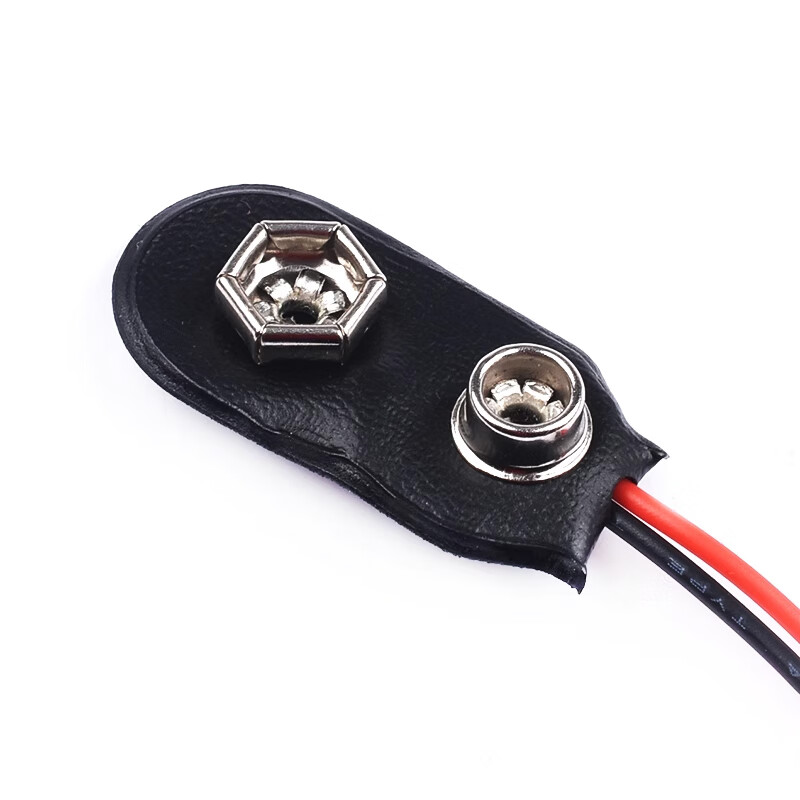 Zejie 9V12v battery buckle battery box T/I type 9 volt with cover and switch with 5.5*2.1 plug 6F22 square seat T type 9V battery buckle (5 pieces)