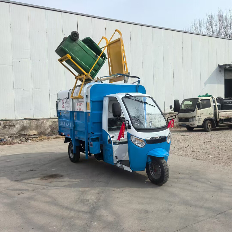 Pure electric hanging bucket garbage truck garbage collection and transfer truck domestic waste medical waste garbage removal truck electric garbage truck electric three-wheel hanging bucket garbage truck 7 days
