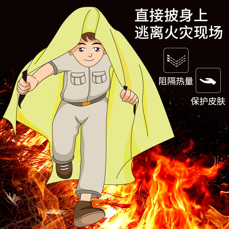 Environmental protection fire blanket fire blanket fire blanket home kitchen fire blanket emergency flame retardant insulation 1*1m silicone fire blanket