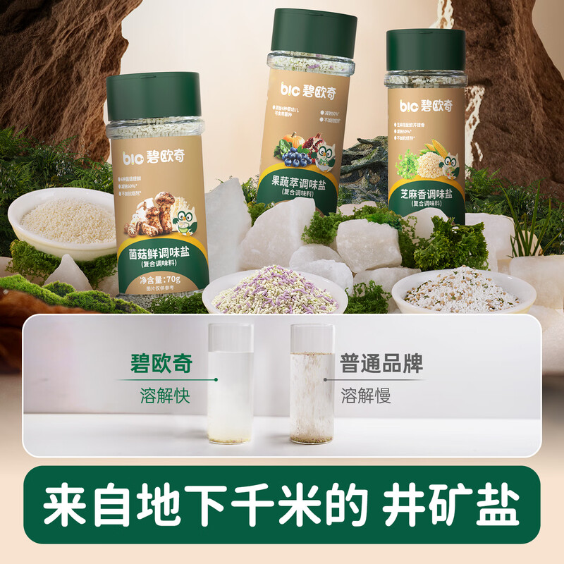 Biocchi Baby Sesame Salt 60g Reduced Sodium Supplementary Salt Seasoning 0 Added Sea Salt Recipe for One-Year-Old Baby