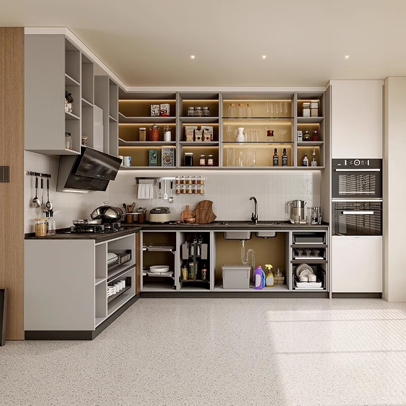 Sofia customized home integrated cabinet L-shaped modern simple whole house customized stove and cupboard integrated decoration set