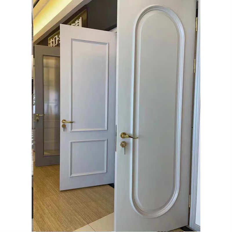 Yunqige French retro room door bedroom door black wooden door home interior door bathroom door solid wood composite paint door other colors oak pure solid wood paint door