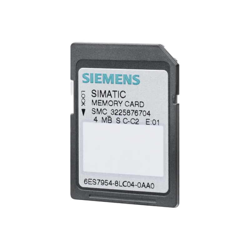 Siemens 6ES79548LC040AA0 SIMATIC S7, memory card for S7-1x 00 CPU/SINAMICS, 3,3V Flash, 4 MB