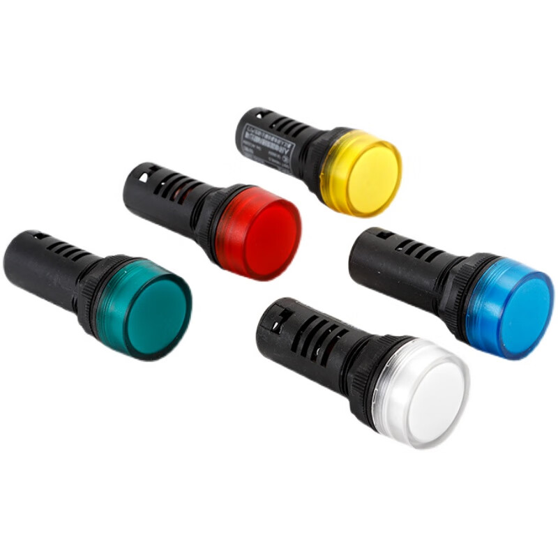 RDD6-22 signal light 12V24V36V220V red, yellow, blue, green and white LED distribution box indicator light People's Electrical Appliances Green 220V