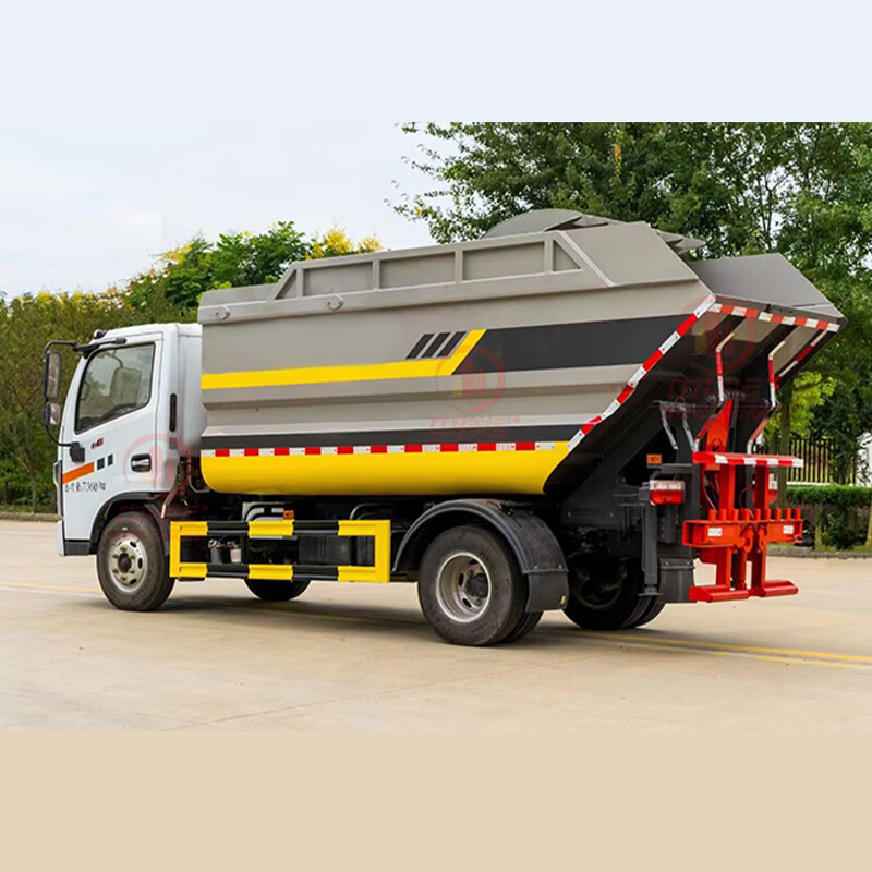 Zhongxiangyun rear-loading garbage removal truck National VI double bucket dump scraper compression garbage truck 5-square-meter property square station garbage collection leak-free transfer truck