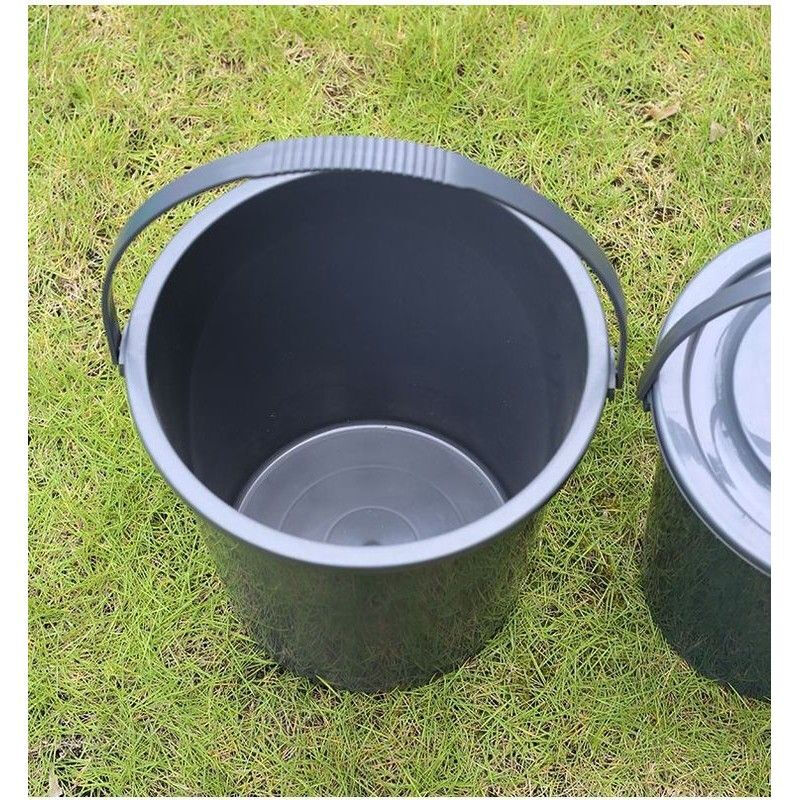 Swill bucket, swill separation bucket, kitchen waste drain bucket, commercial kitchen dry and wet trash can, portable tea filter residue bucket, restaurant rice 20L round gray with lid