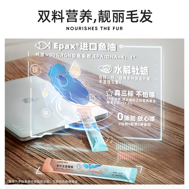 Lorde full price staple food cat strips for adult cats and kittens, canned cat wet food, Neptune cat strips, mixed flavors, 24 pieces