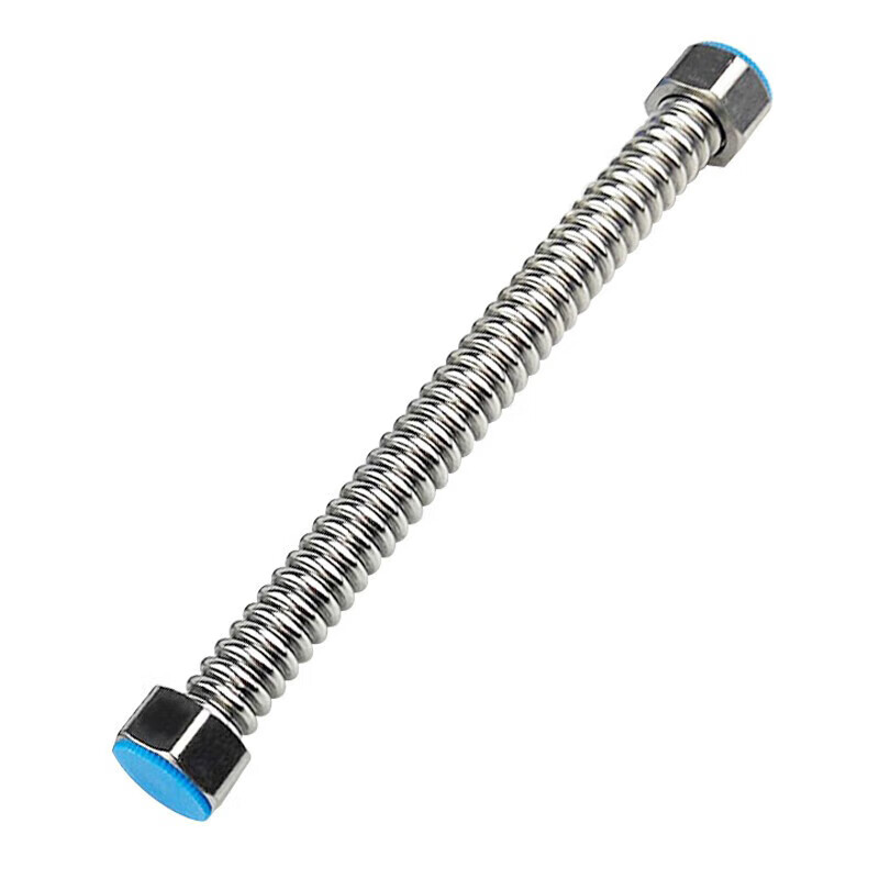 Masfor 304 stainless steel corrugated water inlet pipe water heater hot and cold water pipe explosion-proof and leak-proof metal water supply hose 60cm