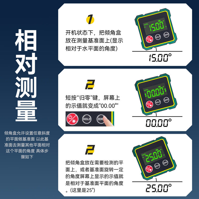 Niuxiang laser angle meter digital display inclinometer with magnetic suction high-precision multi-functional angle slope laser measurement level digital display inclinometer (with laser)