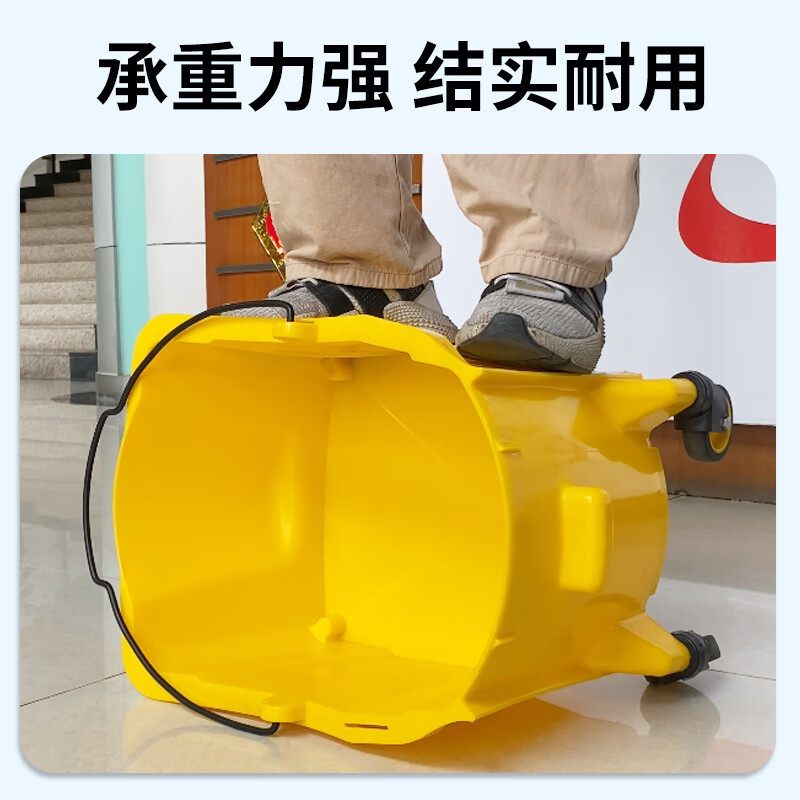 Baiyun Chaobao mop bucket squeeze bucket with wheels 20L mop water squeeze truck mop bucket household cleaning truck B-038-1 36 liter water squeeze truck + wax mop 1
