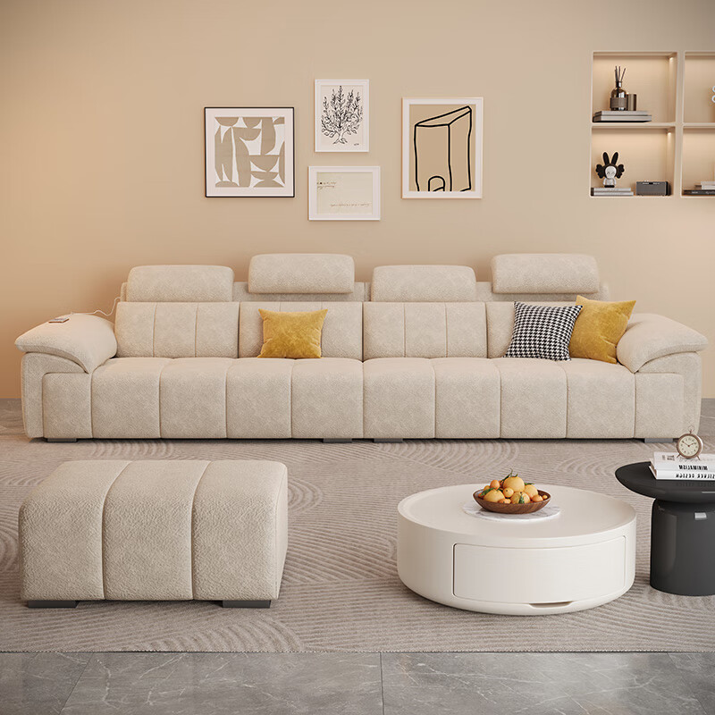 Jane Xin Chenille sofa living room 2025 new small apartment removable and washable pillow adjustable fabric sofa 868B