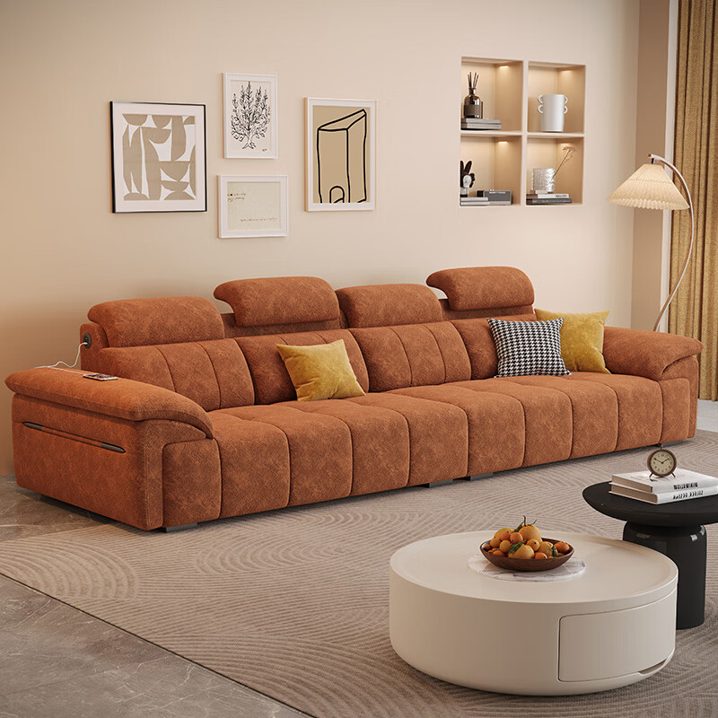 Jane Xin Chenille sofa living room 2025 new small apartment removable and washable pillow adjustable fabric sofa 868B