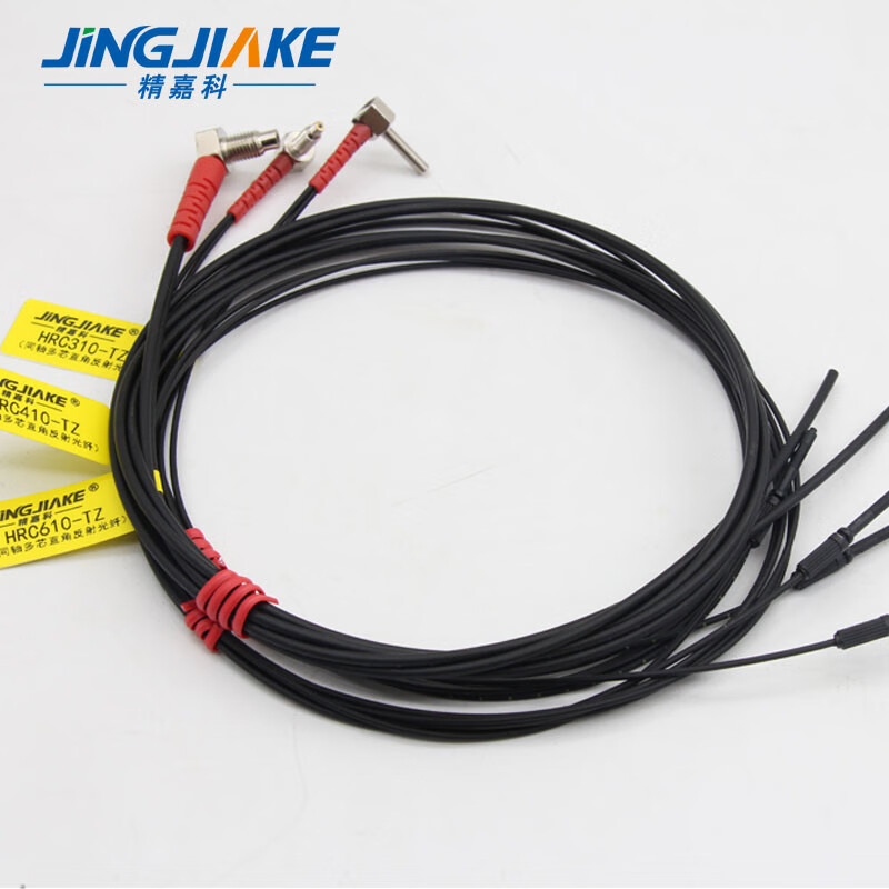 Yue Changsheng coaxial multi-core diffuse reflection fiber M3M4M6 elbow 90 degree L-shaped right angle fiber amplifier probe sensor HRC420-TZ (reflective M4 threaded wire length 2 meters)