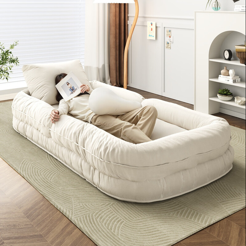 Xiaojiangcai (XIAOJIANGCAI) human kennel lazy sofa can lie down and sleep bedroom sofa single and double huge tatami internet celebrity seat Dabai