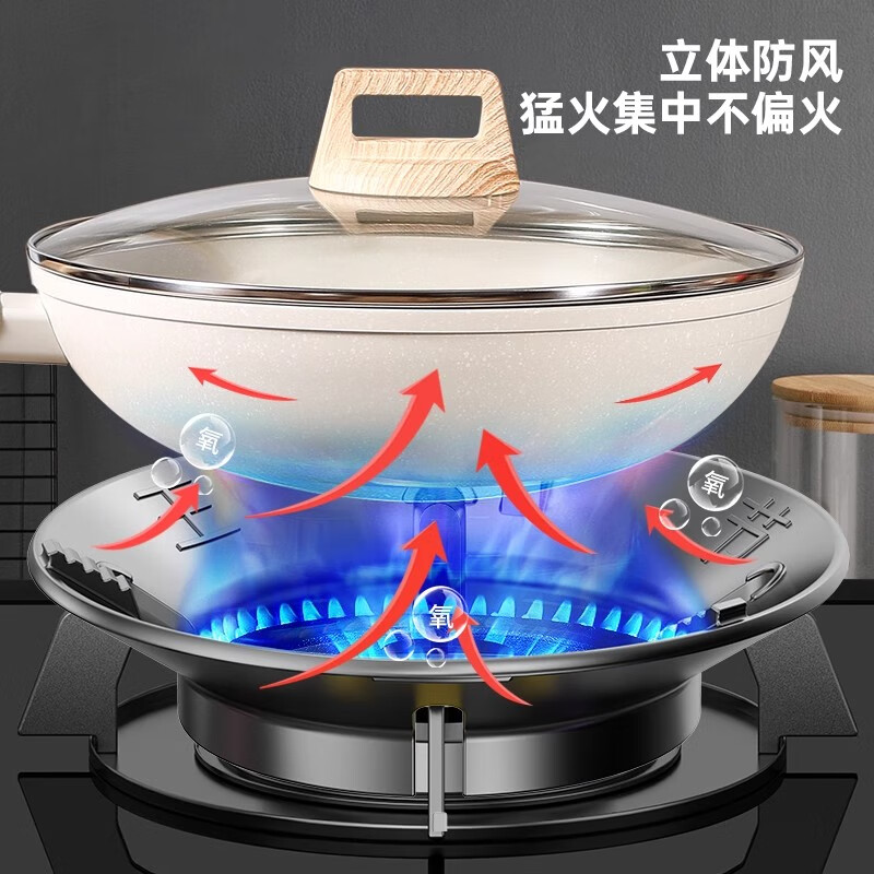 SUPOR Boss Universal Gas Stove Anti-slip Bracket Holding Fire Cover Energy-Saving Windproof Cover Universal Gas Stove Stove Windshield Home Fire Focusing Windproof Cover Exclusive Model-Eight Claw Universal (2 pieces)