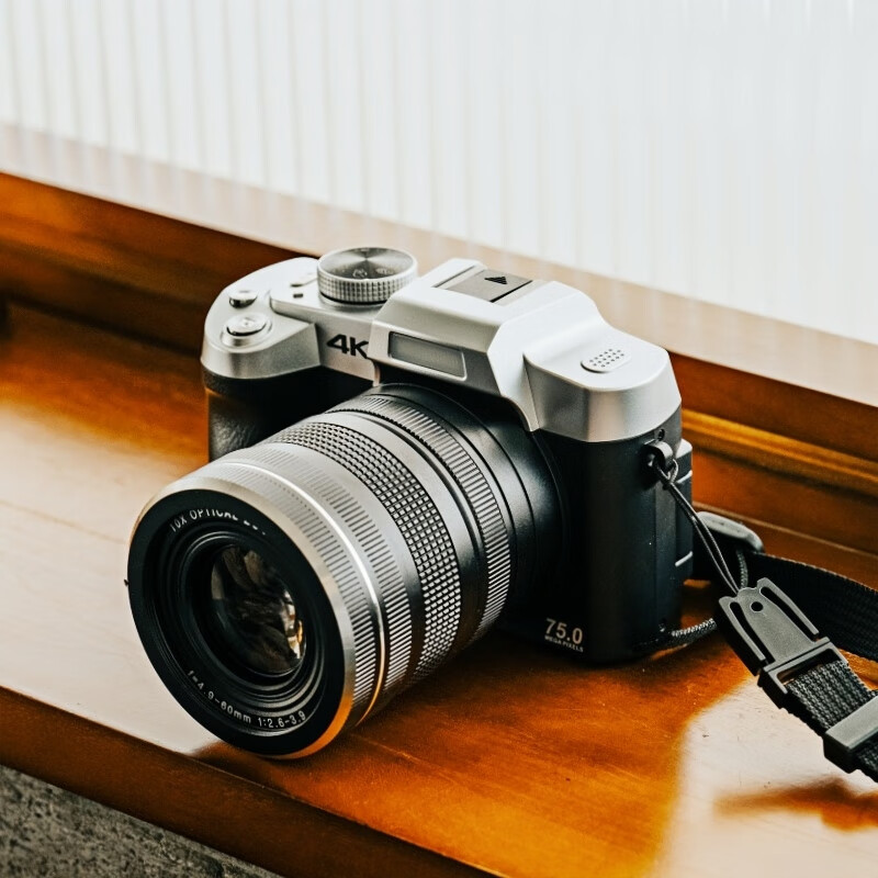 HKMW machine () same model 2025 new 75 million high pixel entry-level SLR camera student touch screen digital camera optical telescopic micro single ccd 10X optical zoom black telescopic + battery dual charge package three