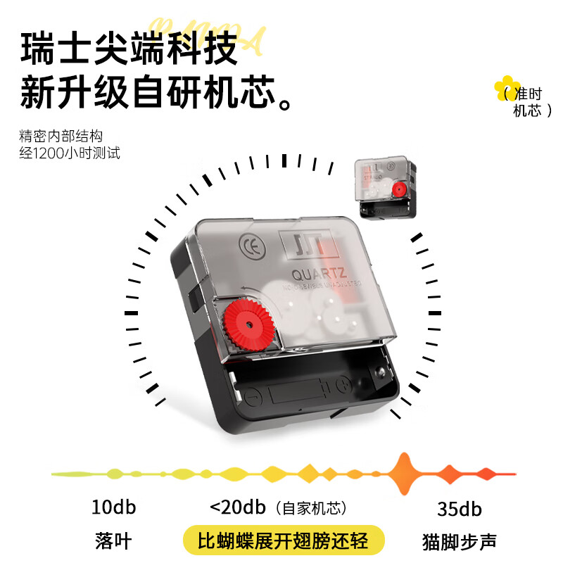 Jiujiuda living room wall clock light luxury high-end atmosphere 2025 high-end wall watch modern simple personality creative clock wall hanging