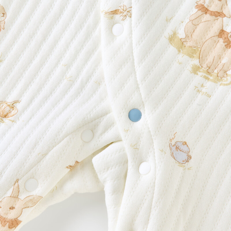 Tongtai (TONGTAI) baby jumpsuit autumn and winter pure cotton warm baby clothes newborn romper pajamas coffee color 73cm