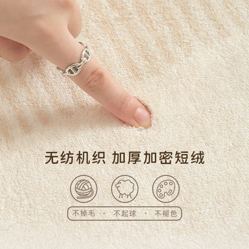 Jinghua carpet living room 2025 new no-wash and wipeable household cream style thickened floor mat Sky-Grey 160*230CM
