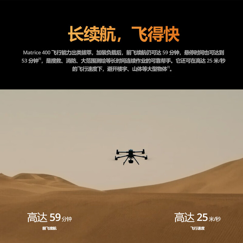 DJI UAV Matrice 400 HD aerial photography Matrice 400 medium-sized flagship surveying, mapping, inspection and rescue drone, including TB100 battery*1 + Zenmuse H30 delivery card