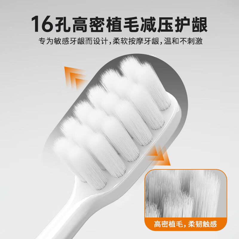 Bejiajie stain removal toothbrush 2 small head soft bristles high elastic brush filaments to remove tobacco stains tooth stains for adults, couples, men and women only