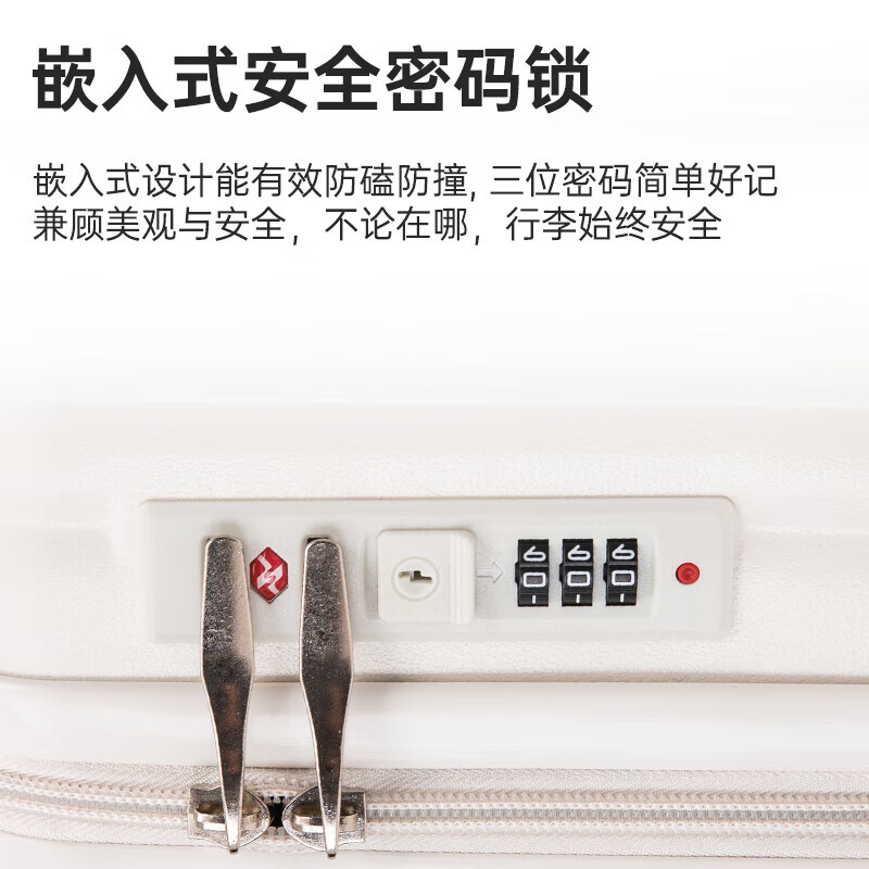 Kangaroo small suitcase, board-in suitcase, boys and girls trolley suitcase, children's student suitcase, password box, next-day delivery suitcase, off-white - three-layer thickening, 1-3 days short- and medium-distance preferred, 18 inches, small size and large capacity for business trips, can be boarded on the plane, free of check-in