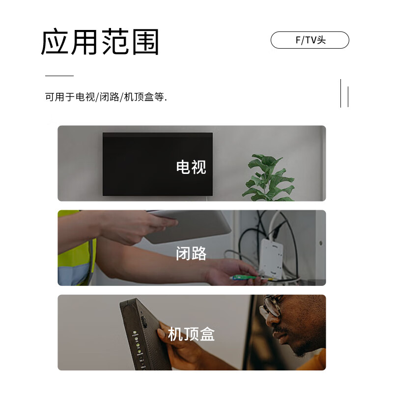 Jiudingxin F-head metric connector connection booster cable TV cable connector wiring tool blue 1 piece JDX-FG-ZT