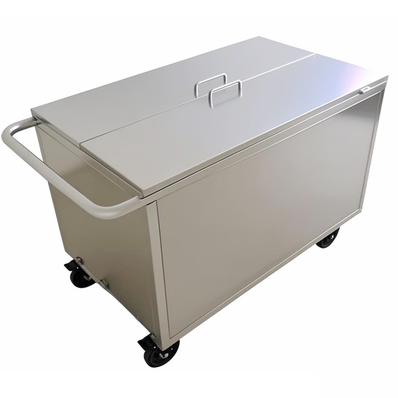 Huili stainless steel trolley garbage transfer cart waste recycling turnover box hospital clinic sterile mobile waste 800*450*800 (201) style one (not included)