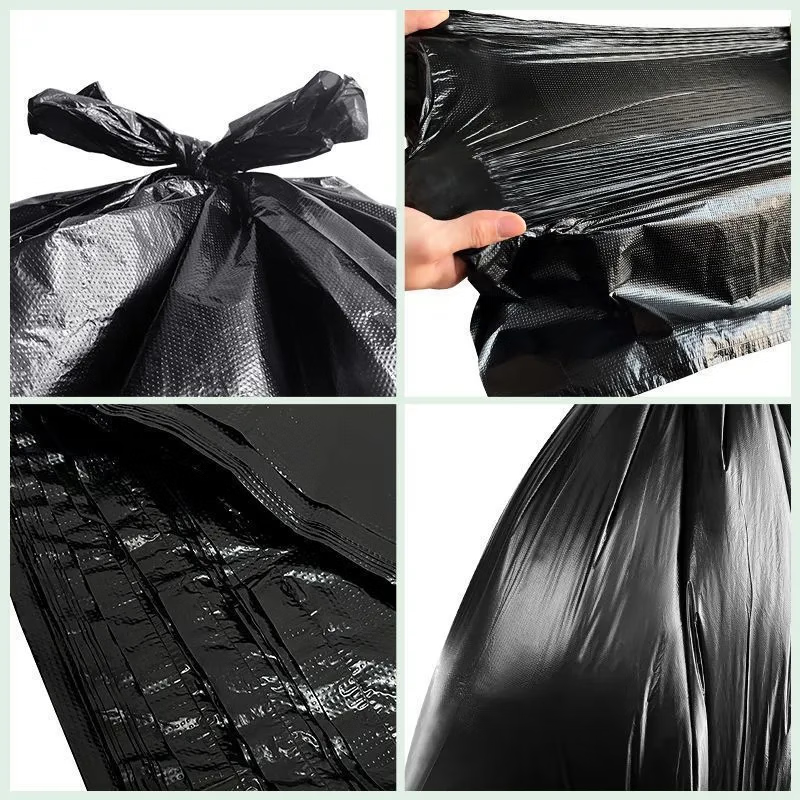 Extra large garbage bag, large thickened black sanitation commercial oversized trash can, extra large extra thick garbage bag household plastic 60*80 thickened 2.6 wire 20 pieces